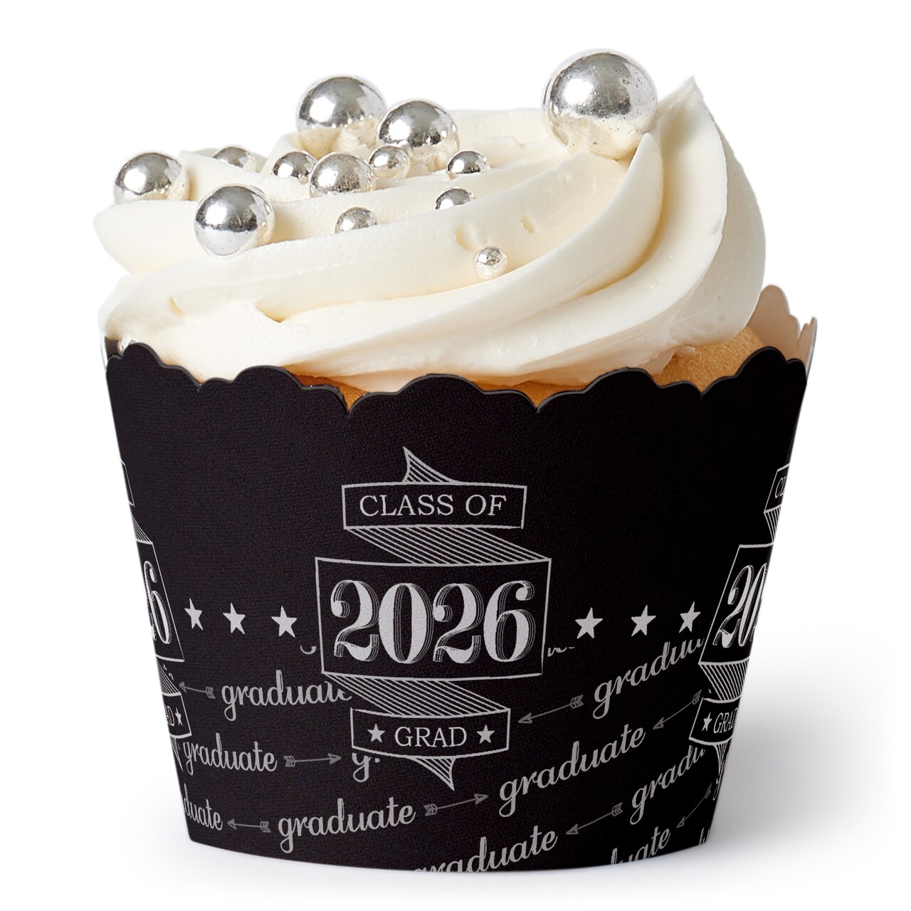 Big Dot of Happiness Graduation Cheers - 2026 Graduation Party Cupcake Wrappers - Set of 12